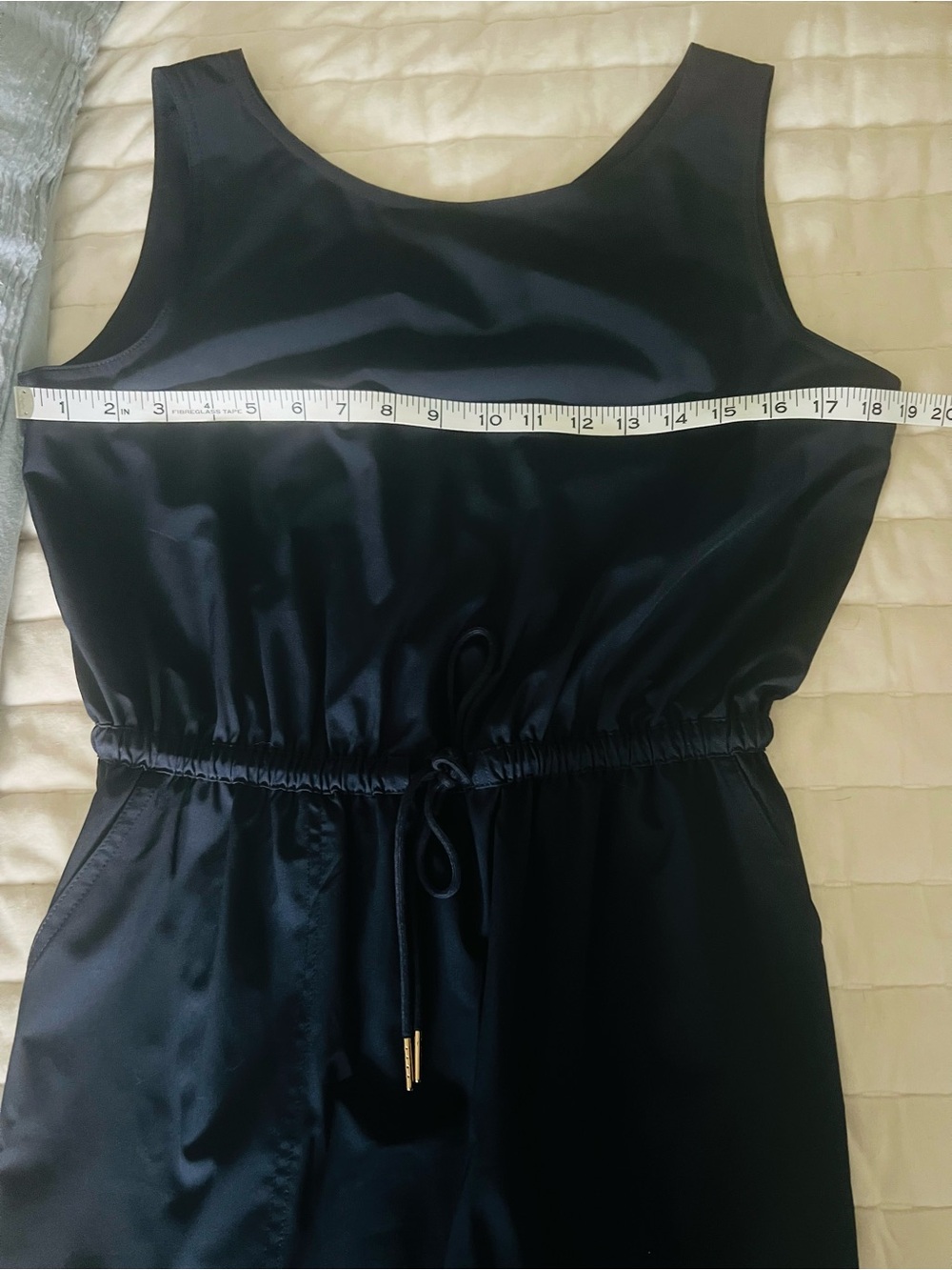 Calvin Klein Commuter Sleeveless Drawstring Waist Sheath Dress Navy Women’s Med - Picture 10 of 11